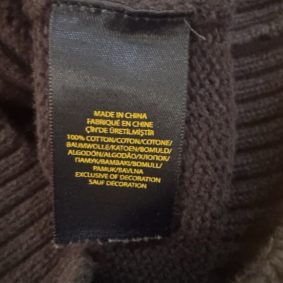 Polo Ralph Lauren Cardigan Sweater Boys 7 Full Zip Navy White Pony Logo Preppy - Picture 9 of 9